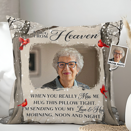 Custom Photo Loving You Forever - Memorial Personalized Pillow