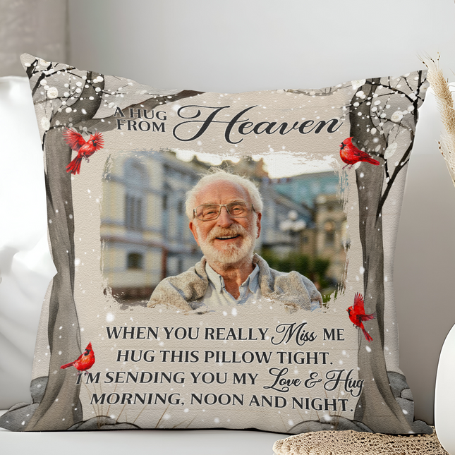 Custom Photo Loving You Forever - Memorial Personalized Pillow