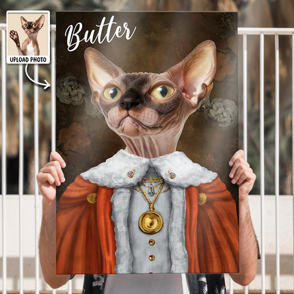 Custom Photo Funny Pet Portrait - Personalized Customized Canvas - Gift For Pet Lovers, Dog Lovers