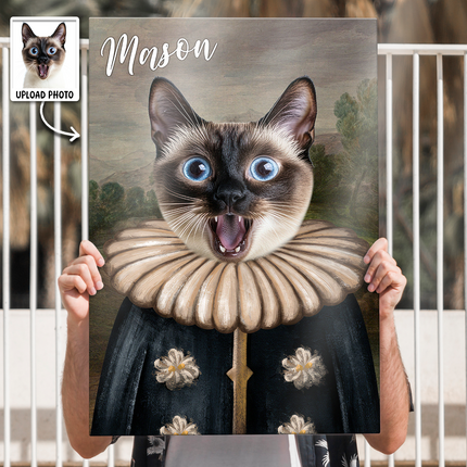 Custom Photo Funny Pet Portrait - Personalized Customized Canvas - Gift For Pet Lovers