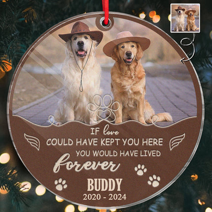 Custom Photo And Tonight I’ll Fall Asleep, With You In My Heart - Personalized Customized Ornament