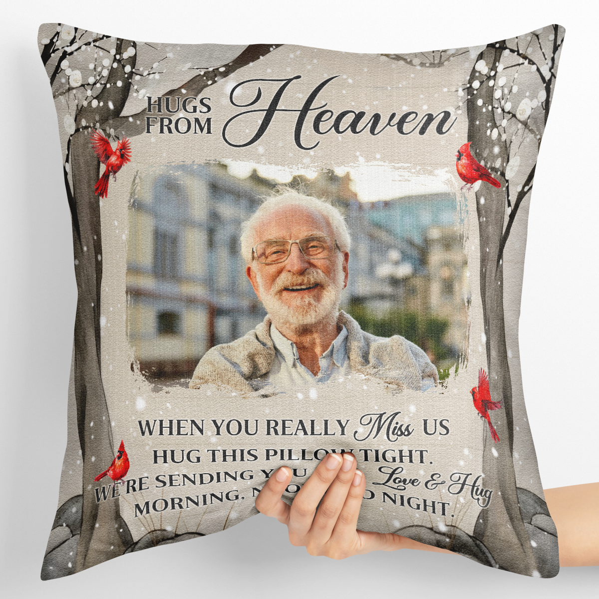 Custom Photo Loving You Forever - Memorial Personalized Pillow