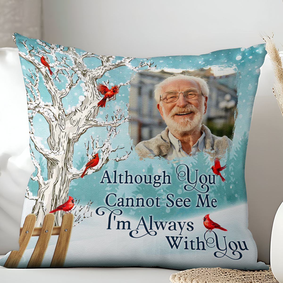 Custom Photo Christmas Will Never Be The Same Without You - Personalized Pillow