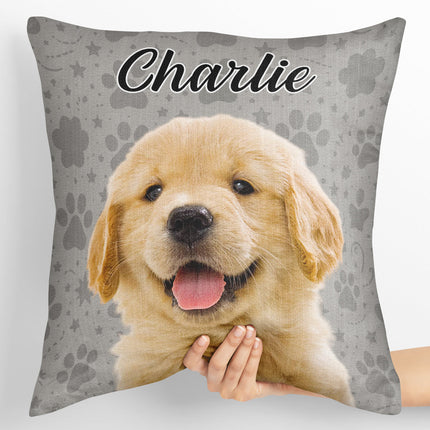 Custom Photo I Love My Dog - Dog & Cat Personalized Photo Pillow