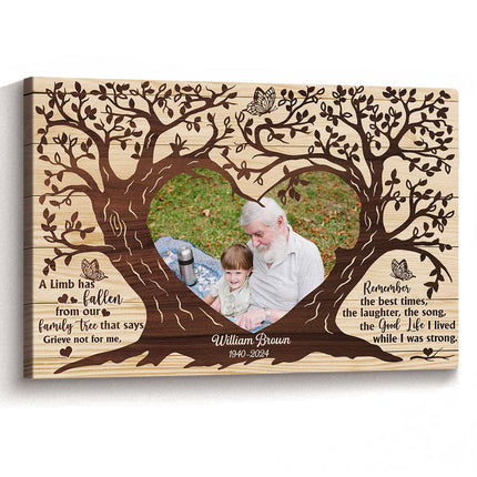 Custom Photo A Limb Has Fallen - Customized Personalized Canvas Custom Photo A Limb Has Fallen