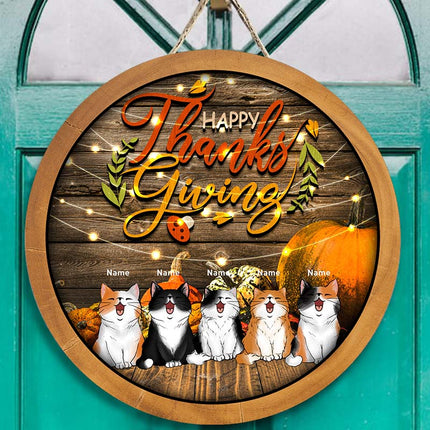 Thanksgiving Signs, Gifts For Cat Lovers, Fall Custom Wooden Signs