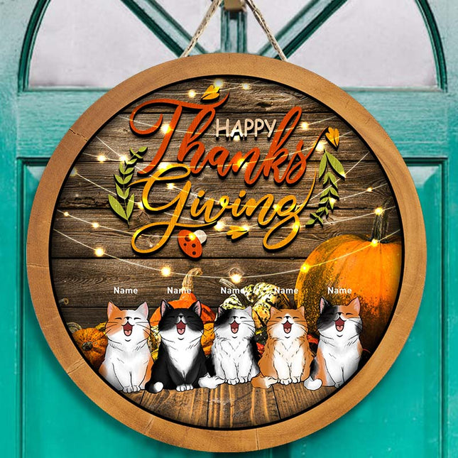 Thanksgiving Signs, Gifts For Cat Lovers, Fall Custom Wooden Signs