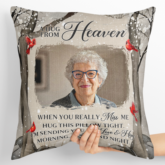 Custom Photo Loving You Forever - Memorial Personalized Pillow