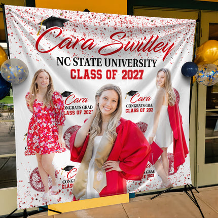 Custom Photo Congratulations Class Of 2026 Graduation Backdrop