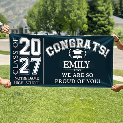 Congrats Class of 2026 Banner, Gift Idea Senior Graduation