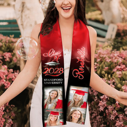 Photo Class of 2026 Stoles Sash, Graduation Gift, Senior Gift