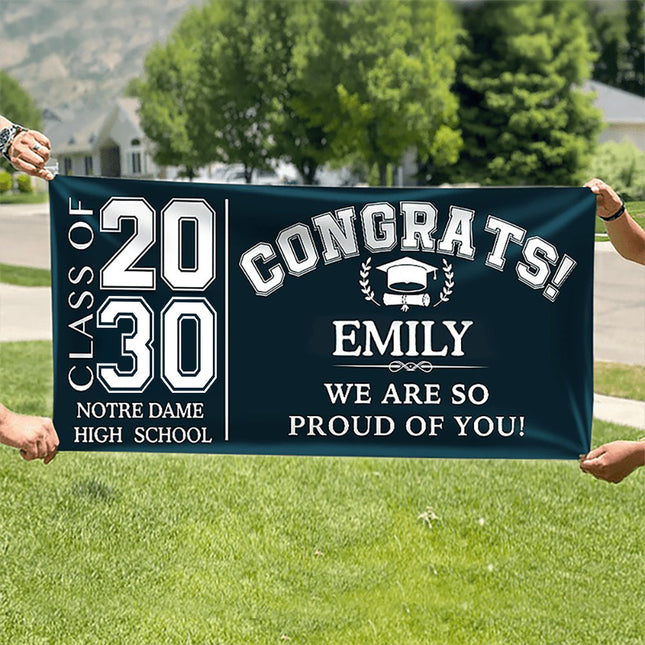 Congrats Class of 2026 Banner, Gift Idea Senior Graduation