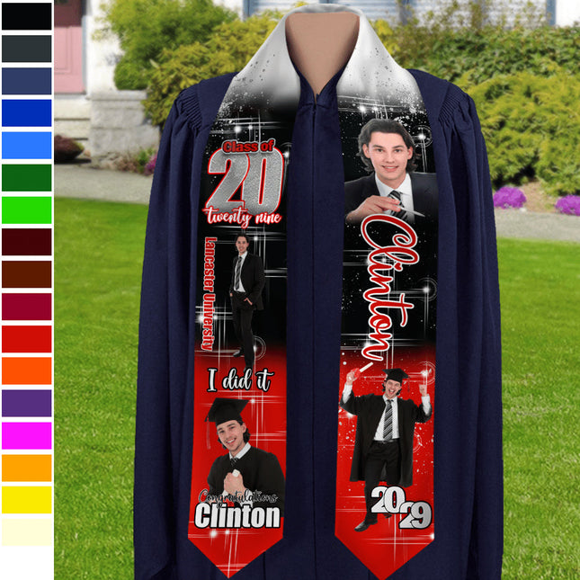 Custom Photo She Believed She Could Graduation Stoles