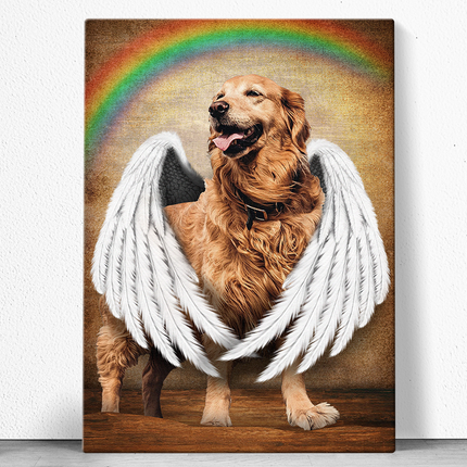 Pet Loss Portrait From Photo - Personalized Customized Canvas - Gift For Pet Loss