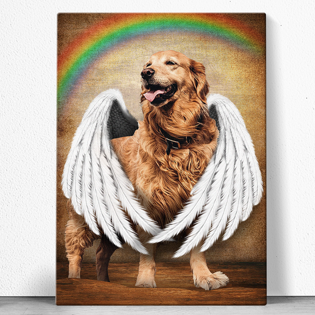 Pet Loss Portrait From Photo - Personalized Customized Canvas - Gift For Pet Loss