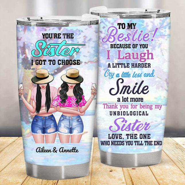 Personalized Tumbler For Bestie, Customized Birthday Gifts For Friends Female - Friendship Gifts