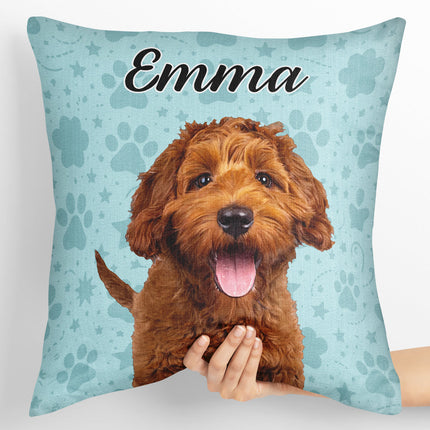 Custom Photo I Love My Dog - Dog & Cat Personalized Photo Pillow
