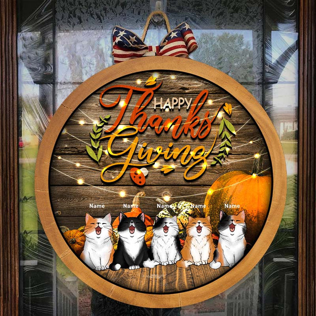 Thanksgiving Signs, Gifts For Cat Lovers, Fall Custom Wooden Signs