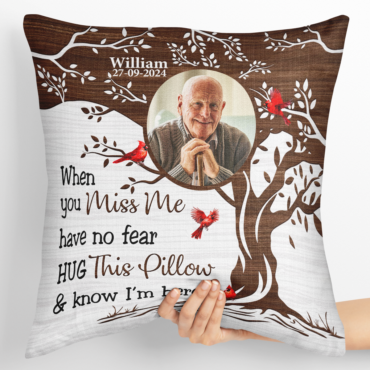 This Pillow & Know I'm Here - Personalized Photo Pillow