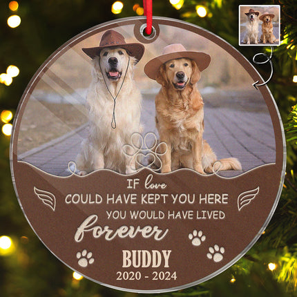 Custom Photo And Tonight I’ll Fall Asleep, With You In My Heart - Personalized Customized Ornament