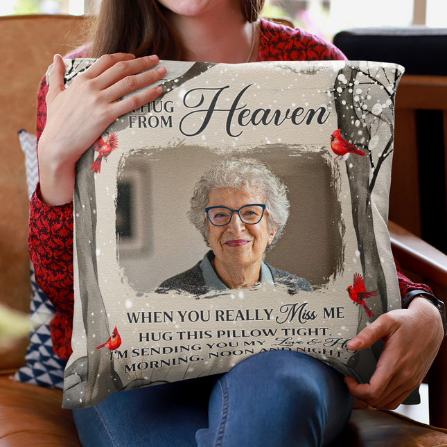 Custom Photo Loving You Forever - Memorial Personalized Pillow