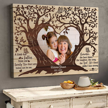Custom Photo A Limb Has Fallen - Customized Personalized Canvas Custom Photo A Limb Has Fallen