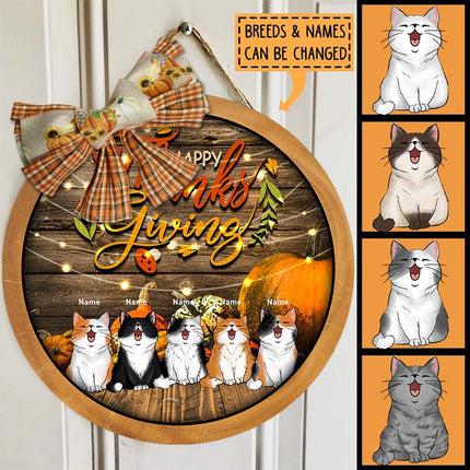 Thanksgiving Signs, Gifts For Cat Lovers, Fall Custom Wooden Signs