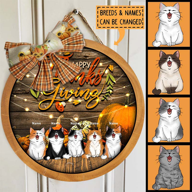 Thanksgiving Signs, Gifts For Cat Lovers, Fall Custom Wooden Signs