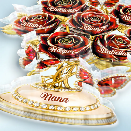 3D Crystal Effect Roses Mom?s Everlasting Love - Personalized Acrylic Plaque