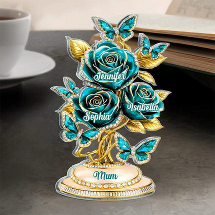 3D Crystal Effect Roses Mom?s Everlasting Love - Personalized Acrylic Plaque