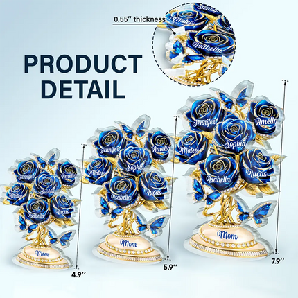3D Crystal Effect Roses Mom?s Everlasting Love - Personalized Acrylic Plaque