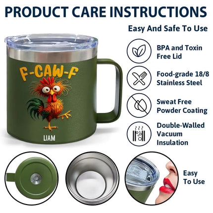 My Work Vocabulary - Personalized 14oz Stainless Steel Tumbler With Handle