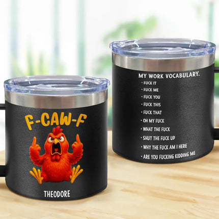 My Work Vocabulary - Personalized 14oz Stainless Steel Tumbler With Handle