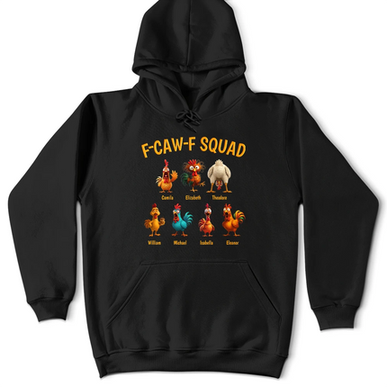 3D Effect Funny Chickens F-CAW-F Squad - Personalized T Shirt
