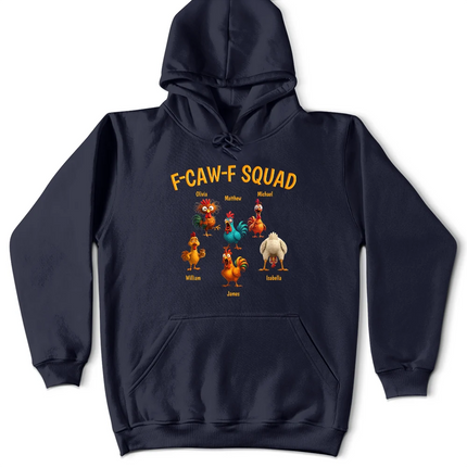 3D Effect Funny Chickens F-CAW-F Squad - Personalized T Shirt