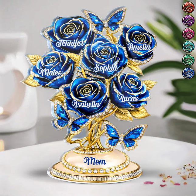 3D Crystal Effect Roses Mom?s Everlasting Love - Personalized Acrylic Plaque