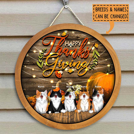 Thanksgiving Signs, Gifts For Cat Lovers, Fall Custom Wooden Signs