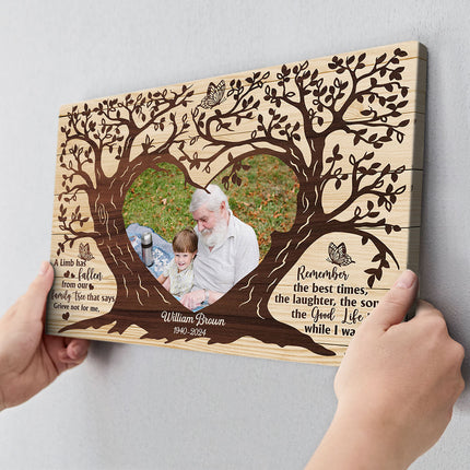 Custom Photo A Limb Has Fallen - Customized Personalized Canvas Custom Photo A Limb Has Fallen