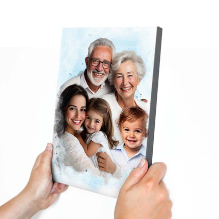 Custom Combine Photos Loved Ones, Family Portrait - Personalized Customized Canvas - Gift For Family Members