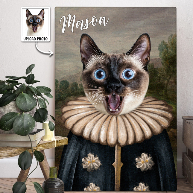 Custom Photo Funny Pet Portrait - Personalized Customized Canvas - Gift For Pet Lovers