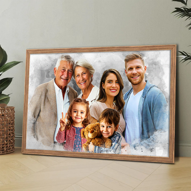 Add Loved One to Photo, Family Portrait From Different Photos, Memorial Gift for Dad Mom, Add Passed Away
