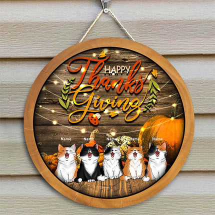Thanksgiving Signs, Gifts For Cat Lovers, Fall Custom Wooden Signs