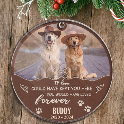 Custom Photo And Tonight I’ll Fall Asleep, With You In My Heart - Personalized Customized Ornament