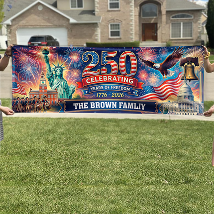 Personalized USA 250th Anniversary Semiquincentennial 1776-2026 Banner