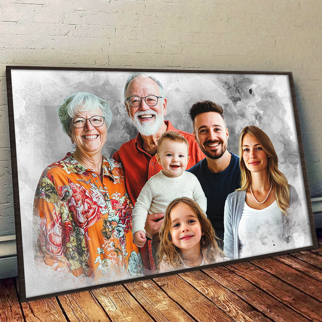 Add Loved One to Photo, Family Portrait From Different Photos, Memorial Gift for Dad Mom, Add Passed Away