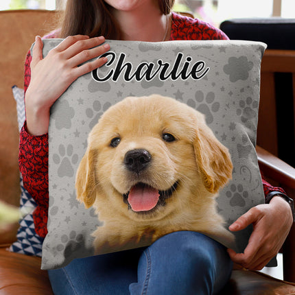 Custom Photo I Love My Dog - Dog & Cat Personalized Photo Pillow