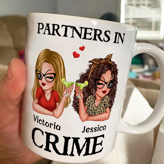 Proud To Be Your Partners In Crime- Customized Personalized Mug - Gift For Besties, Sisters, Soul Sisters