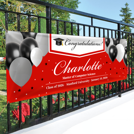 Custom Name Congratulations Banner 2026 - Graduation Decor Gift