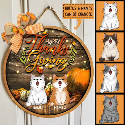 Thanksgiving Signs, Gifts For Cat Lovers, Fall Custom Wooden Signs