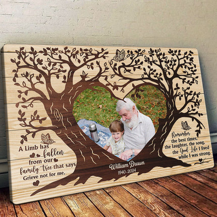 Custom Photo A Limb Has Fallen - Customized Personalized Canvas Custom Photo A Limb Has Fallen